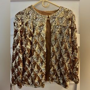 Stunning vintage sequined jacket custom made size 6.